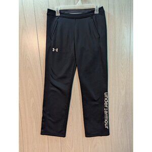 Under Armour Pants Youth Large Black Storm ColdGear Loose Fit Athletic Joggers